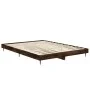 Smoked oak engineered wood bed frame 135x190cm by vidaXL, Beds and slatted bases - Ref: Foro24-832290, Price: 121,12 €, Disco...