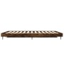 Smoked oak engineered wood bed frame 135x190cm by vidaXL, Beds and slatted bases - Ref: Foro24-832290, Price: 123,04 €, Disco...