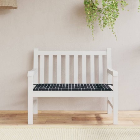 Cojín para banco jardín tela Oxford a cuadros negro 100x50x3 cm by vidaXL, Cushions for chairs and sofas - Ref: Foro24-361114...