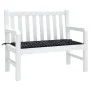 Cojín para banco jardín tela Oxford a cuadros negro 100x50x3 cm von vidaXL, Kissen für Stühle und Sofas - Ref: Foro24-361114,...