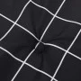 Cojín para banco jardín tela Oxford a cuadros negro 100x50x3 cm von vidaXL, Kissen für Stühle und Sofas - Ref: Foro24-361114,...