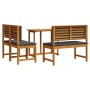 Juego Bistro de Jardín 3 pcs Marrón madera maciza de acacia