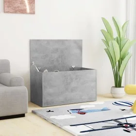 Concrete gray plywood storage trunk 84x42x46 cm by vidaXL, Toy chests - Ref: Foro24-803060, Price: 65,98 €, Discount: %