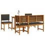 Juego Bistro de Jardín 4 pcs Marrón madera maciza de acacia