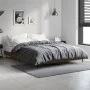 Oak brown engineered wood bed frame 135x190 cm by vidaXL, Beds and slatted bases - Ref: Foro24-832292, Price: 120,75 €, Disco...