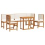 Juego Bistro de Jardín 6 pcs Marrón madera maciza de acacia