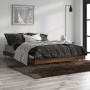 Bettgestell aus eichenbraunem Holzwerkstoff, 135 x 190 cm von vidaXL, Betten und Lattenroste - Ref: Foro24-832292, Preis: 122...