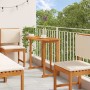 Juego Bistro de Jardín 6 pcs Marrón madera maciza de acacia
