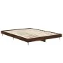 Oak brown engineered wood bed frame 135x190 cm by vidaXL, Beds and slatted bases - Ref: Foro24-832292, Price: 120,75 €, Disco...