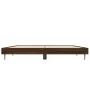 Oak brown engineered wood bed frame 135x190 cm by vidaXL, Beds and slatted bases - Ref: Foro24-832292, Price: 120,75 €, Disco...
