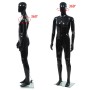 Maniquí de hombre completo base vidrio negro brillante 185 cm