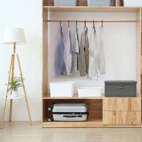 Caja de almacenaje tela gris antracita 50x30x25 cm Caja de almacenaje tela gris antracita 50x30x25 cm