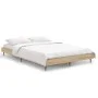 Sonoma oak engineered wood bed frame 120x190 cm by vidaXL, Beds and slatted bases - Ref: Foro24-832296, Price: 112,94 €, Disc...