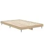 Sonoma oak engineered wood bed frame 120x190 cm by vidaXL, Beds and slatted bases - Ref: Foro24-832296, Price: 112,94 €, Disc...