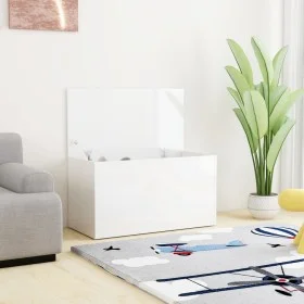 Glossy white plywood storage trunk 84x42x46 cm by vidaXL, Toy chests - Ref: Foro24-803062, Price: 71,80 €, Discount: %