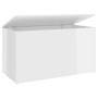 Glossy white plywood storage trunk 84x42x46 cm by vidaXL, Toy chests - Ref: Foro24-803062, Price: 72,60 €, Discount: %