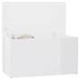 Glossy white plywood storage trunk 84x42x46 cm by vidaXL, Toy chests - Ref: Foro24-803062, Price: 72,60 €, Discount: %
