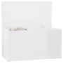 Glossy white plywood storage trunk 84x42x46 cm by vidaXL, Toy chests - Ref: Foro24-803062, Price: 72,60 €, Discount: %