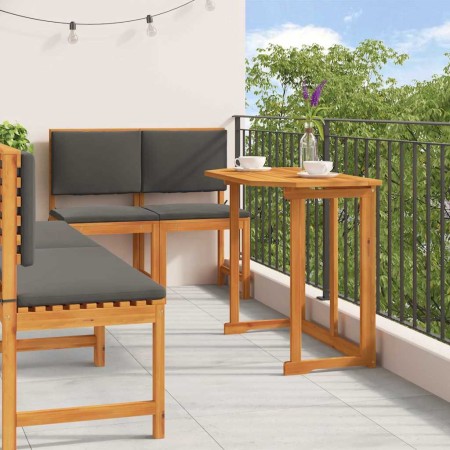 Juego Bistro de Jardín 5 pcs Marrón madera maciza de acacia
