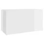 Glossy white plywood storage trunk 84x42x46 cm by vidaXL, Toy chests - Ref: Foro24-803062, Price: 72,60 €, Discount: %