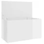 Glossy white plywood storage trunk 84x42x46 cm by vidaXL, Toy chests - Ref: Foro24-803062, Price: 72,60 €, Discount: %