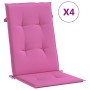 Stuhlkissen mit hoher Rückenlehne 4 Stück rosa Stoff von vidaXL, Kissen für Stühle und Sofas - Ref: Foro24-361269, Preis: 75,...