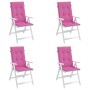 Cushions for high-back chairs 4 pcs pink fabric by vidaXL, Cushions for chairs and sofas - Ref: Foro24-361269, Price: 76,53 €...