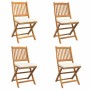 Silla Plegable con cojín 4 pcs 49 x 57.5 x 92cm