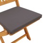 Silla Plegable con cojín 4 pcs Gris 49 x 57.5 x 92cm