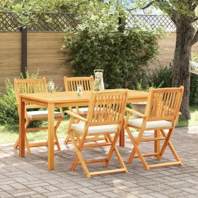 Silla Plegable con cojín 4 pcs 49 x 57.5 x 92cm