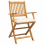Silla Plegable con cojín 4 pcs 49 x 57.5 x 92cm