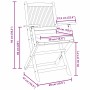 Silla Plegable con cojín 4 pcs 49 x 57.5 x 92cm