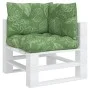 Kissen für Paletten 3 Einheiten Oxford-Stoff mit Blattdruck von vidaXL, Kissen für Stühle und Sofas - Ref: Foro24-360875, Pre...