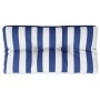 Kissen für Paletten, blau-weiß gestreifter Stoff, 70 x 40 x 12 cm von vidaXL, Kissen für Stühle und Sofas - Ref: Foro24-36059...
