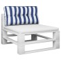 Kissen für Paletten, blau-weiß gestreifter Stoff, 70 x 40 x 12 cm von vidaXL, Kissen für Stühle und Sofas - Ref: Foro24-36059...