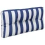 Cushion for pallets blue and white striped fabric 70x40x12 cm by vidaXL, Cushions for chairs and sofas - Ref: Foro24-360594, ...
