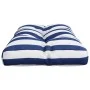 Cushion for pallets blue and white striped fabric 70x40x12 cm by vidaXL, Cushions for chairs and sofas - Ref: Foro24-360594, ...
