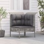 Garten-Ecksofa mit synthetischen Rattankissen grau von vidaXL, Gartensets - Ref: Foro24-319659, Preis: 98,00 €, Rabatt: %