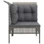Corner garden sofa with gray synthetic rattan cushions by vidaXL, Garden sets - Ref: Foro24-319659, Price: 96,28 €, Discount: %