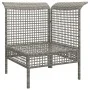 Corner garden sofa with gray synthetic rattan cushions by vidaXL, Garden sets - Ref: Foro24-319659, Price: 96,28 €, Discount: %