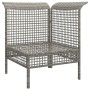 Garten-Ecksofa mit synthetischen Rattankissen grau von vidaXL, Gartensets - Ref: Foro24-319659, Preis: 98,00 €, Rabatt: %