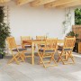 Silla Plegable con cojín 6 pcs Gris 49 x 57.5 x 92cm