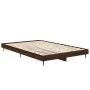 Oak brown engineered wood bed frame 120x190 cm by vidaXL, Beds and slatted bases - Ref: Foro24-832300, Price: 115,25 €, Disco...