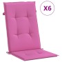 Cushions for high back chairs 6 pcs pink fabric by vidaXL, Cushions for chairs and sofas - Ref: Foro24-361270, Price: 49,10 €...