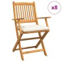 Silla Plegable con cojín 8 pcs 49 x 57.5 x 92cm