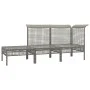 3-teiliges Gartenmöbel-Set und graue synthetische Rattankissen von vidaXL, Gartensets - Ref: Foro24-319661, Preis: 124,70 €, ...