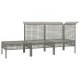 3-teiliges Gartenmöbel-Set und graue synthetische Rattankissen von vidaXL, Gartensets - Ref: Foro24-319661, Preis: 126,40 €, ...