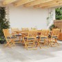 Silla Plegable con cojín 8 pcs Gris 49 x 57.5 x 92cm