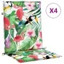 Chair cushions with low backrest 4 pcs multicolored fabric by vidaXL, Cushions for chairs and sofas - Ref: Foro24-361326, Pri...