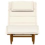 Tumbona 2 pcs Marrón 60 x 154 x 74cm Madera maciza de Acacia
